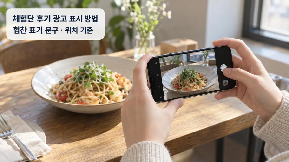 [광고 규정 01] 체험단 후기 광고 표시 방법｜공정위 협찬 표기 문구 기준