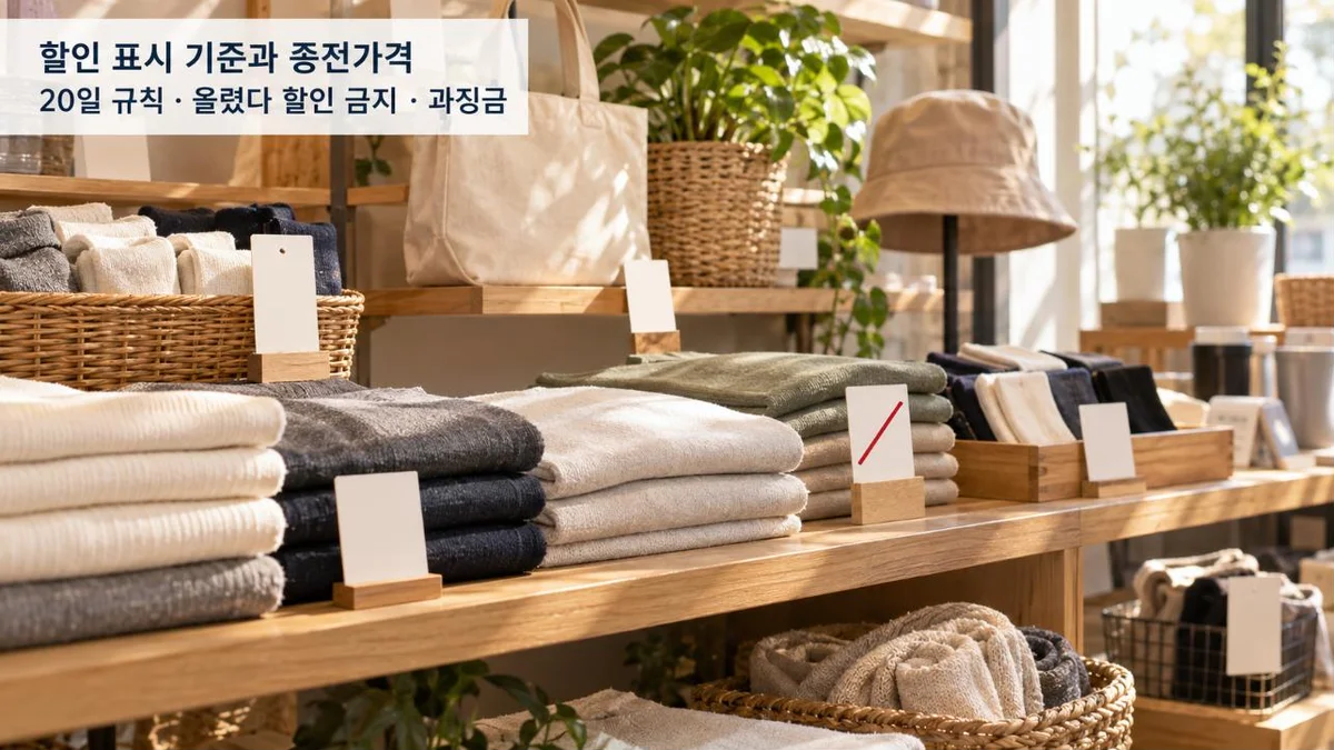 [광고 규정 03] 할인 표시 기준과 종전가격｜20일 규칙·가격 올렸다 할인 금지·과징금