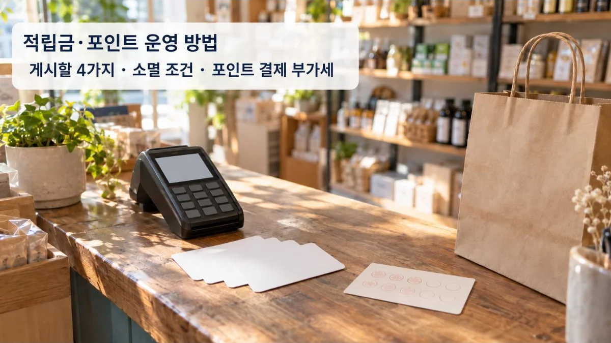 [고객관리 03] 적립금·포인트 운영 방법｜게시해야 할 4가지·소멸 조건·포인트 결제 부가세