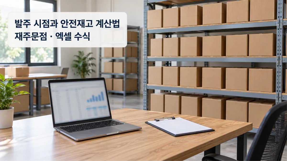 [재고관리 02] 발주 시점과 안전재고 계산법｜재주문점 공식과 엑셀 수식