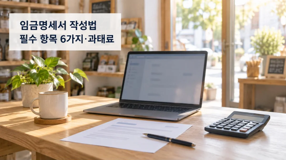 임금명세서 작성법 — 필수 항목 6가지와 과태료 대표 이미지