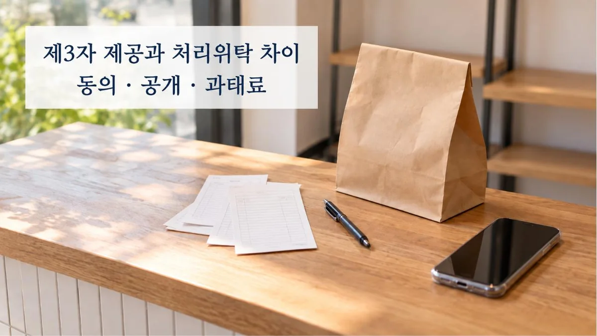 [개인정보 02] 개인정보 제3자 제공과 처리위탁 차이｜동의와 공개 기준