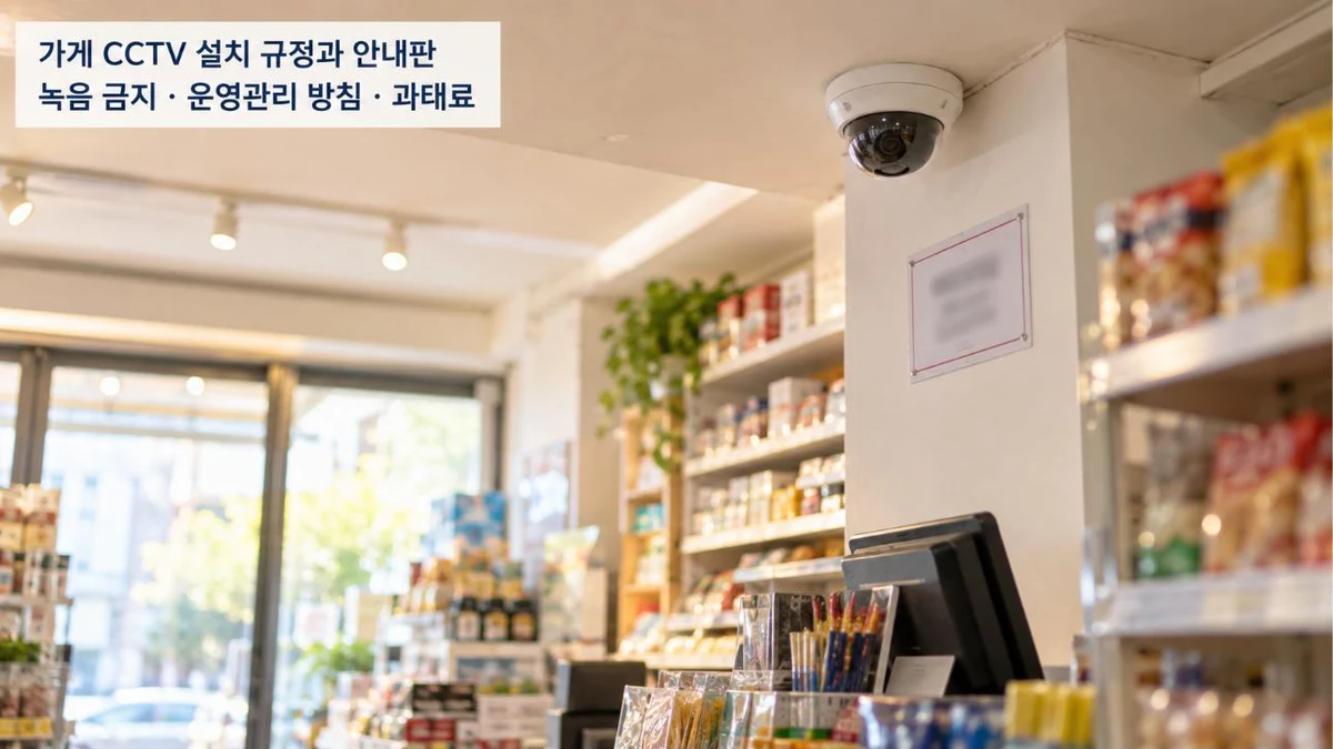 [개인정보 03] 가게 CCTV 설치 규정과 안내판｜녹음 금지·운영관리 방침·과태료