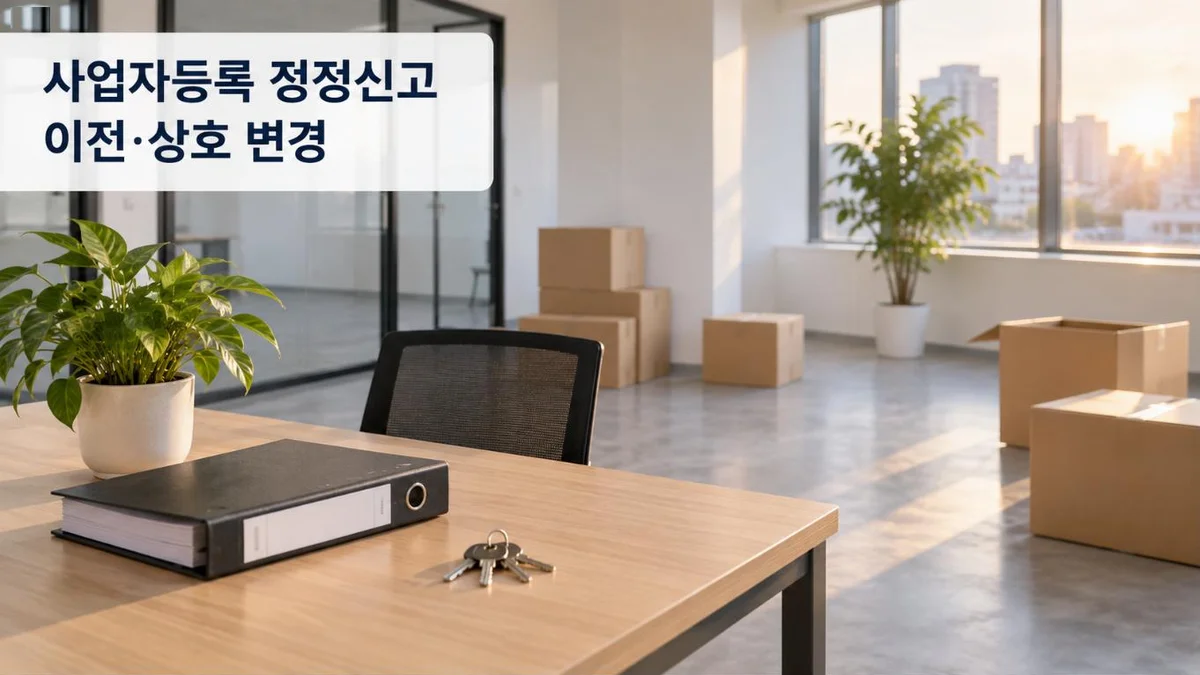 [사업자 시작 05] 사업자등록 정정신고｜사업장 이전·상호 변경·당일 재발급·통신판매업 15일