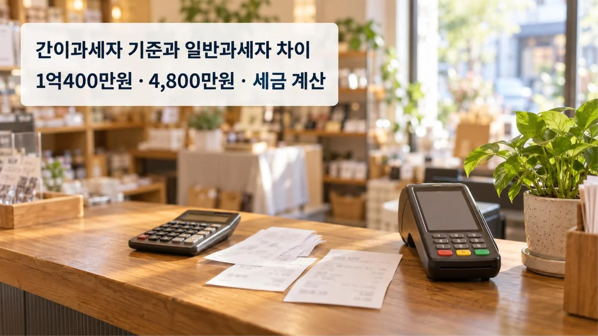 [세금 기초 03] 간이과세자 기준과 일반과세자 차이｜1억400만원·4,800만원·세금 계산