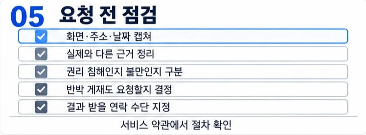 악성 리뷰 삭제 요청 전 점검 체크리스트 다섯 가지