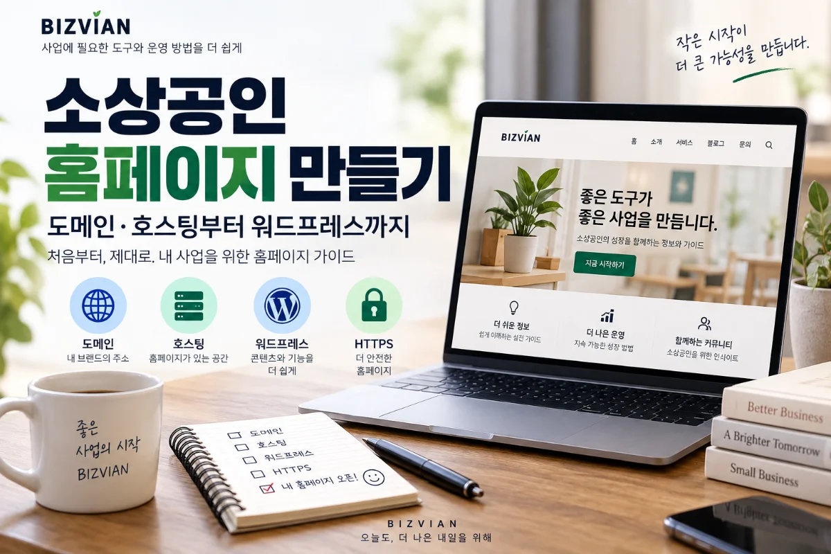 [홈페이지 시작 01] 소상공인 홈페이지 만들기｜도메인·호스팅부터 워드프레스까지