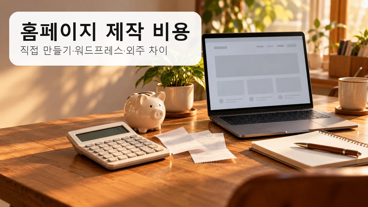 [홈페이지 시작 03] 소상공인 홈페이지 제작 비용｜직접 만들기·워드프레스·외주 차이