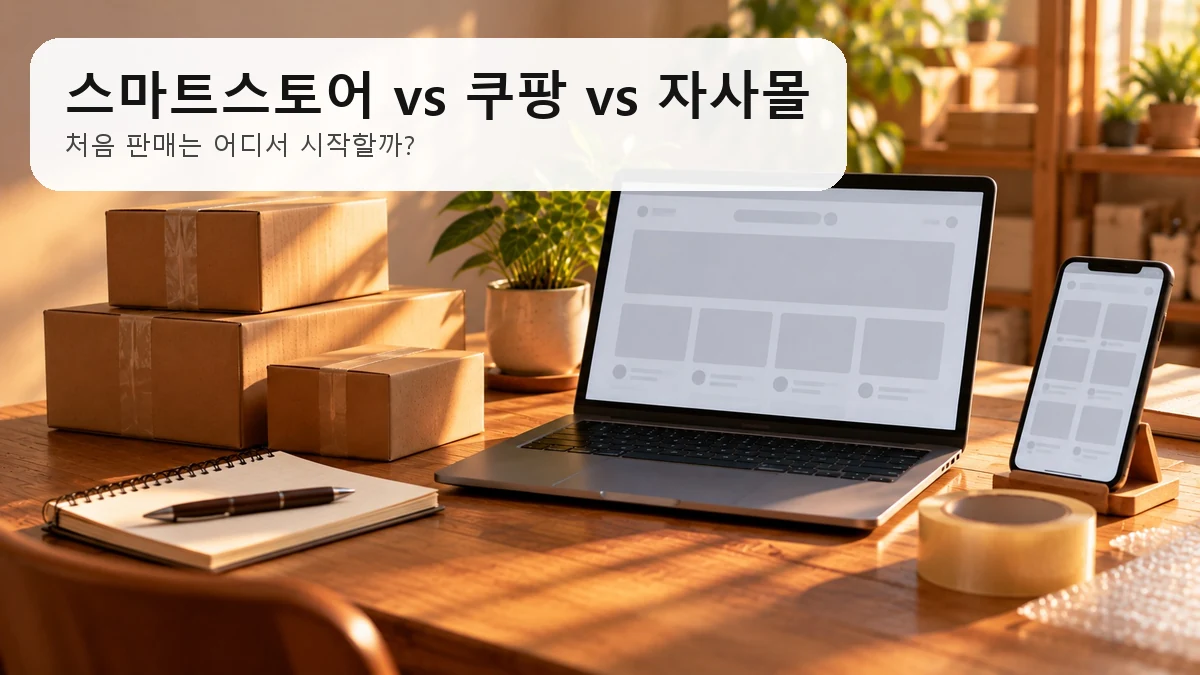 [온라인 판매 시작 01] 스마트스토어 vs 쿠팡 vs 자사몰｜처음 판매할 때 어디서 시작할까?