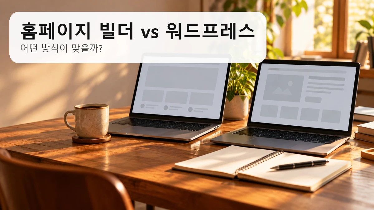 [홈페이지 시작 04] 홈페이지 빌더 vs 워드프레스｜소상공인에게 어떤 방식이 맞을까?